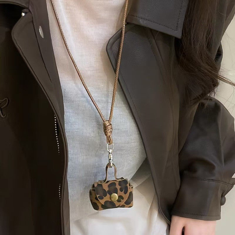 Wholesale Key Bag Coin Purse Necklace Leather Vintage Halter Sweater Chain